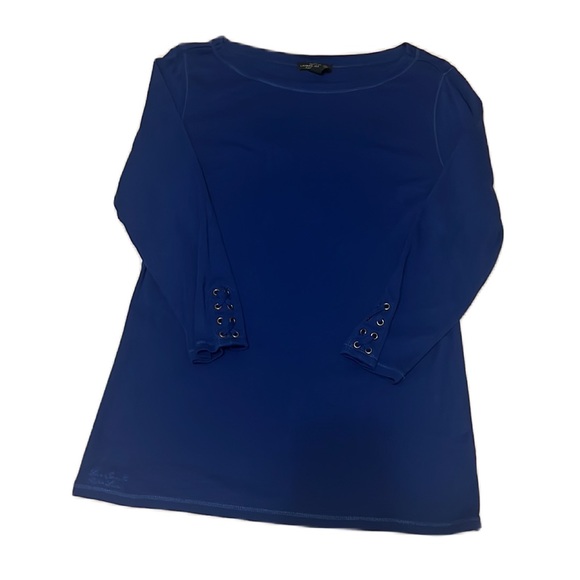 LRL LAUREN JEANS CO. Ralph Lauren, 100% Cotton , Kimono Sleeves Top, Blue, Large - Picture 3 of 6